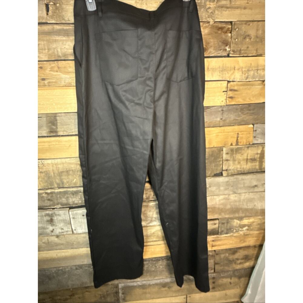BoohooMan Tall Fixed Waist Cross Relaxed Trousers, Black, Size 38 - Picture 5 of 5